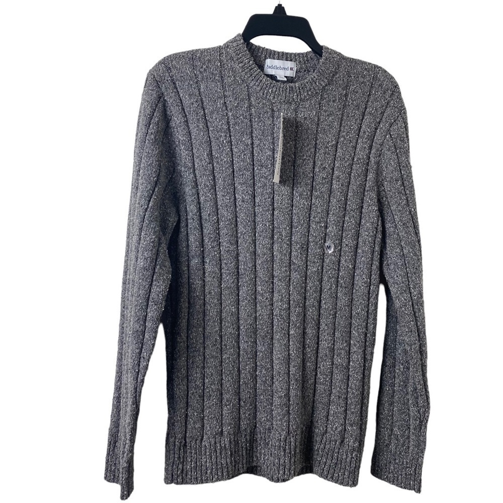 Women Pewter/Gray Sweater by Saddlebred. Sz M.